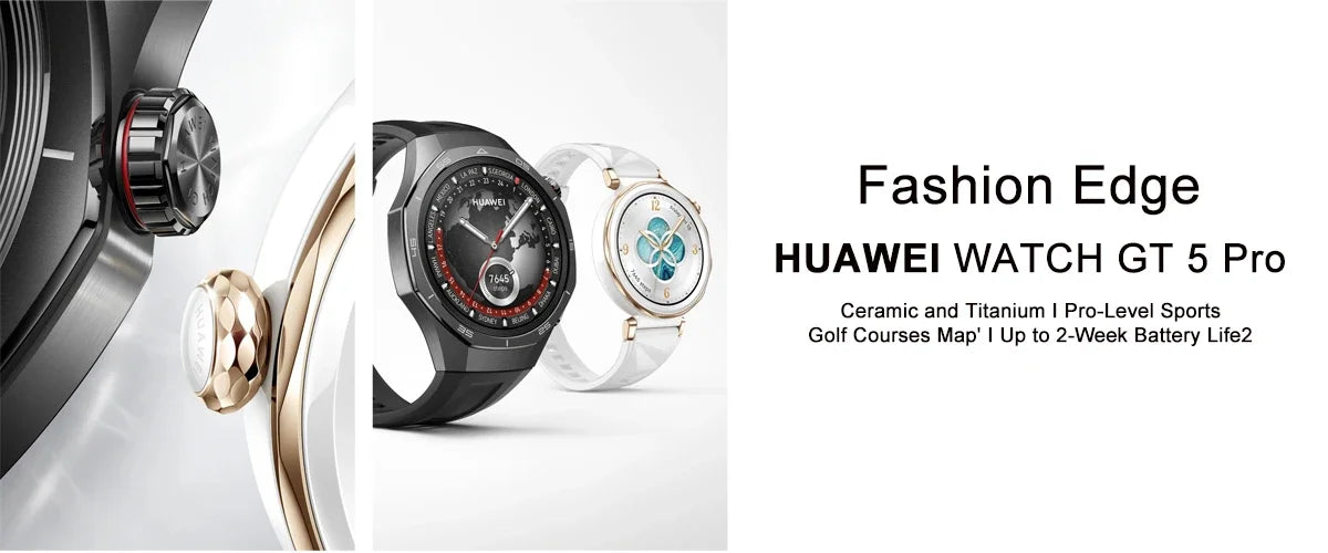 Huawei WATCH GT 5 Pro Smartwatch Bluetooth Phone Call Custom Watch Face Full Tcuch Screen Smart Bracelet 2 Week Battery Life