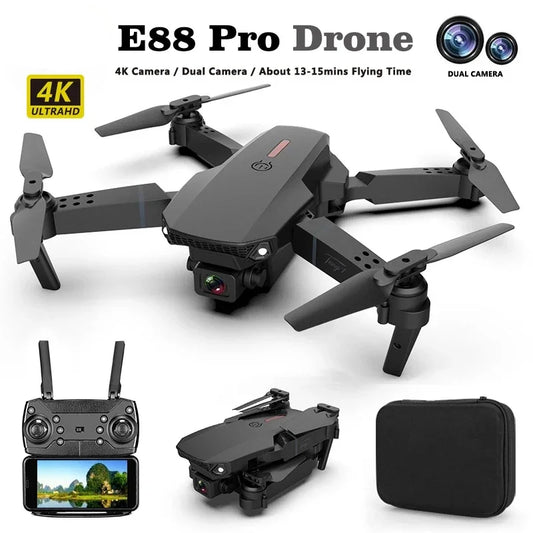 ZHENDUO E88 Pro Mini Drone HD Rc Airplane Dual-Camera Wide-Angle Head Remote Quadcopter Airplane Toy Helicopter