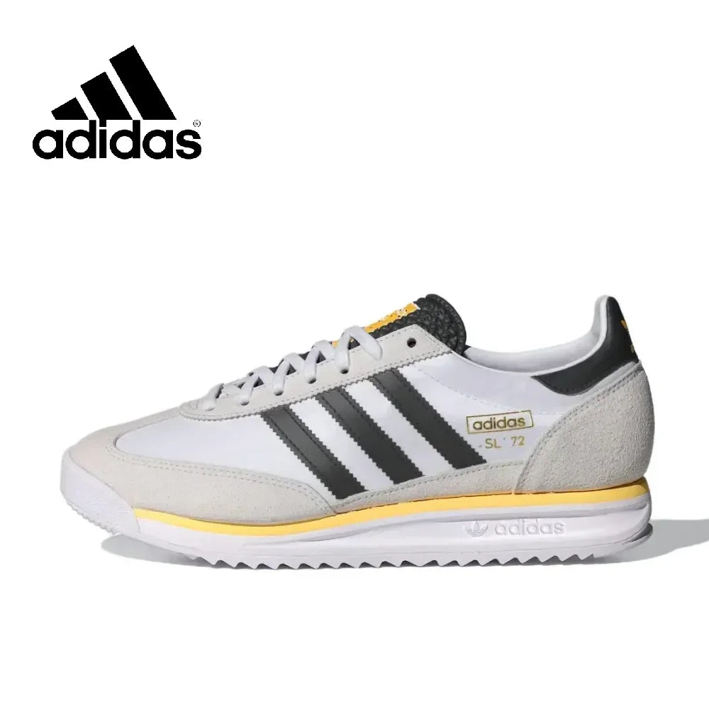 Adidas Original SL 72 RS Low Top Breathable Running Shoes Men's and Women's Casual Sneakers Gray Black