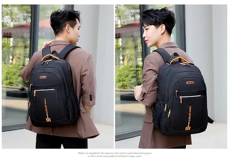 Men's Backpacks Oxford Waterproof Rucksack Business Computer Bag Casual Travel Backpack Senior High School Student Schoolbag