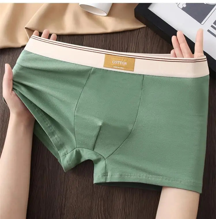 We.Fine Men's Boxer Comfortable Underpants 2024 New Men's Briefs Fashion Underwear Cotton Breathable Luxury Underwear Panties