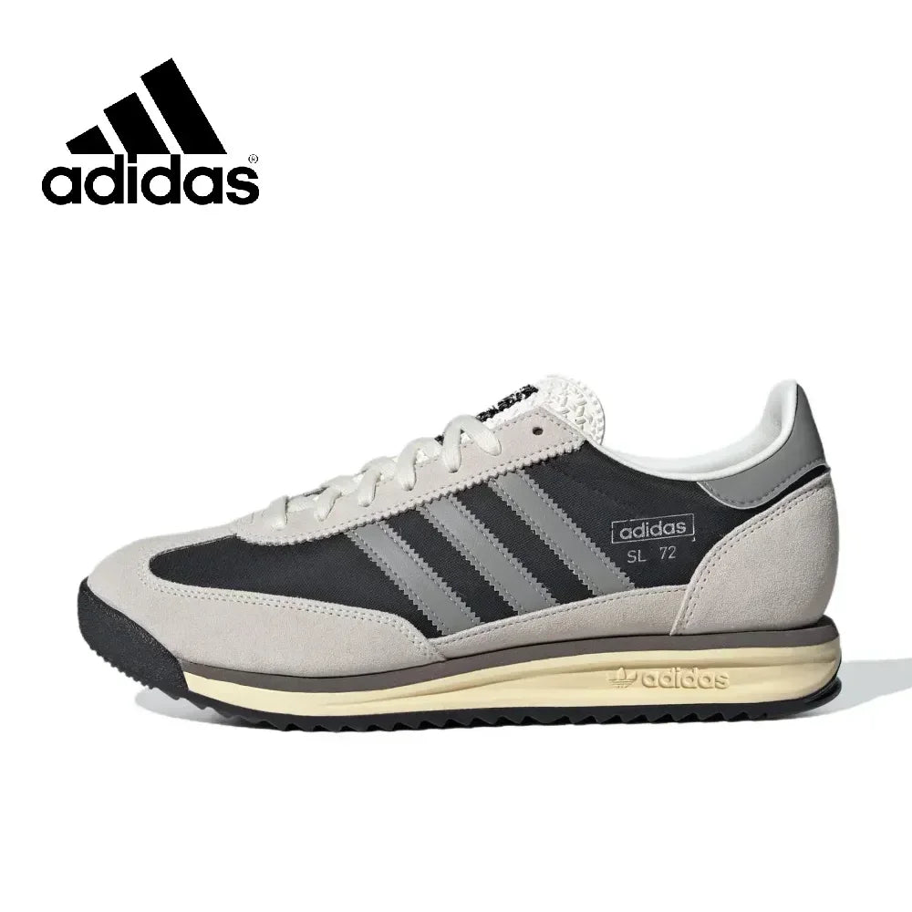 Adidas Original SL 72 RS Low Top Breathable Running Shoes Men's and Women's Casual Sneakers Gray Black