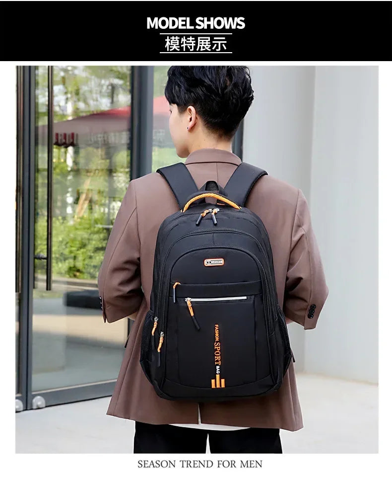 Men's Backpacks Oxford Waterproof Rucksack Business Computer Bag Casual Travel Backpack Senior High School Student Schoolbag